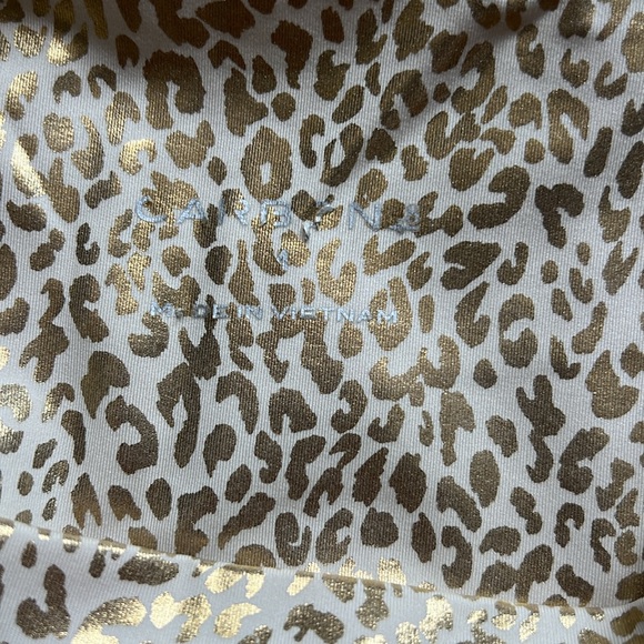 Carbon 38 Gold Leopard Print Leggings 23”Inseam - Picture 2 of 3